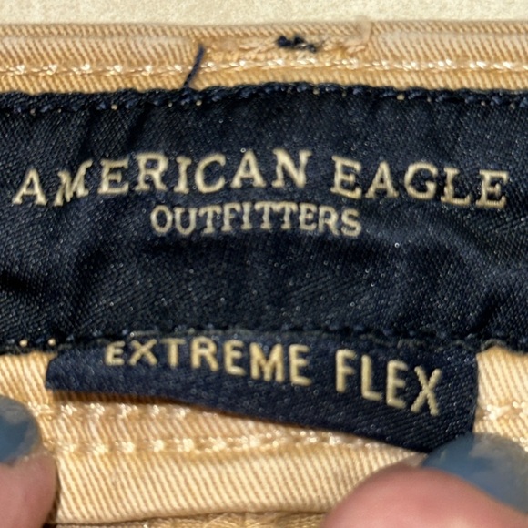 American Eagle Slim Straight Extreme Flex Khaki Chino Pants 29/32 Preowned - Picture 6 of 9